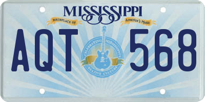 MS license plate AQT568