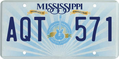 MS license plate AQT571