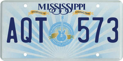 MS license plate AQT573