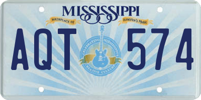 MS license plate AQT574