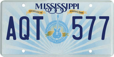 MS license plate AQT577
