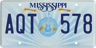 MS license plate AQT578