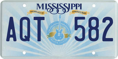 MS license plate AQT582