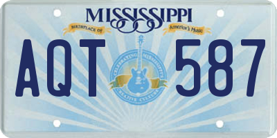MS license plate AQT587
