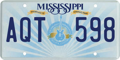 MS license plate AQT598