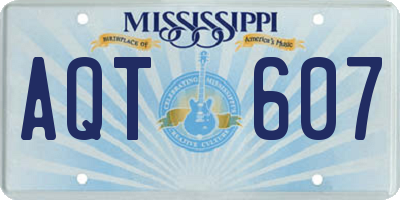 MS license plate AQT607