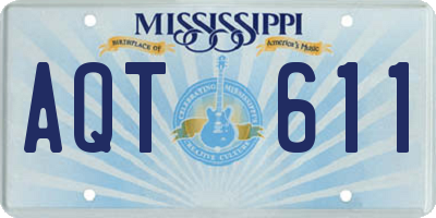 MS license plate AQT611