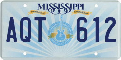MS license plate AQT612