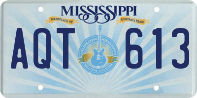 MS license plate AQT613