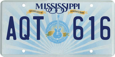MS license plate AQT616
