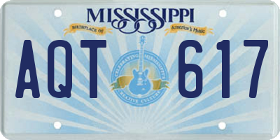 MS license plate AQT617