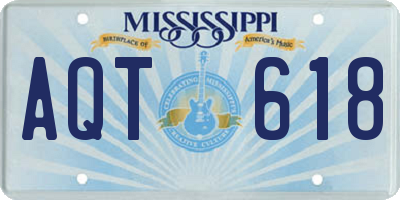 MS license plate AQT618