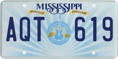 MS license plate AQT619