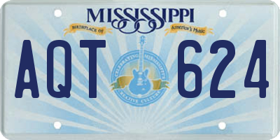 MS license plate AQT624