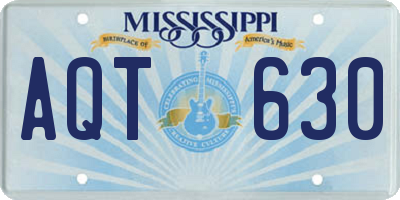 MS license plate AQT630