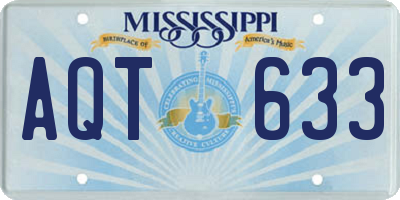 MS license plate AQT633