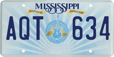 MS license plate AQT634