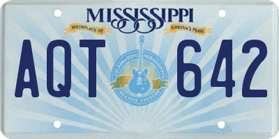 MS license plate AQT642