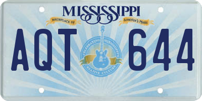 MS license plate AQT644