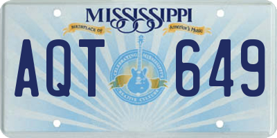 MS license plate AQT649