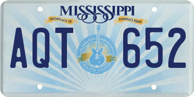 MS license plate AQT652