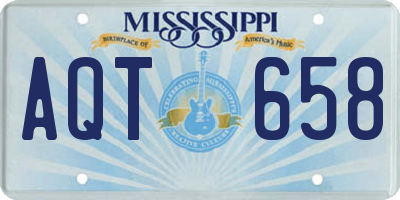 MS license plate AQT658