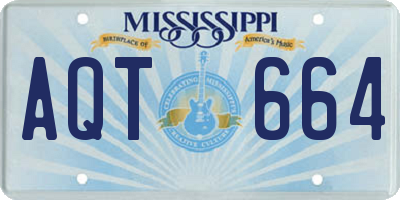 MS license plate AQT664