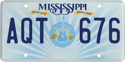 MS license plate AQT676