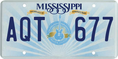 MS license plate AQT677