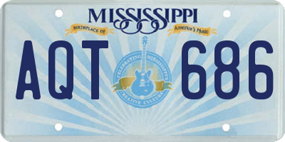 MS license plate AQT686