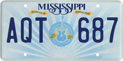 MS license plate AQT687