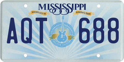 MS license plate AQT688