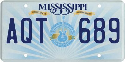 MS license plate AQT689