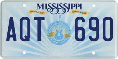 MS license plate AQT690