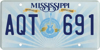 MS license plate AQT691