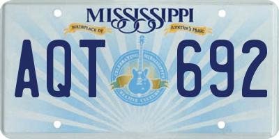 MS license plate AQT692