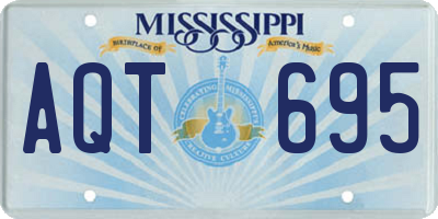 MS license plate AQT695