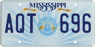 MS license plate AQT696
