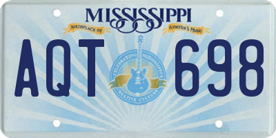 MS license plate AQT698