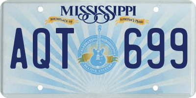 MS license plate AQT699