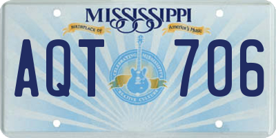MS license plate AQT706