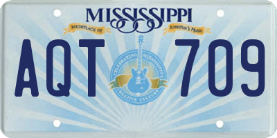 MS license plate AQT709