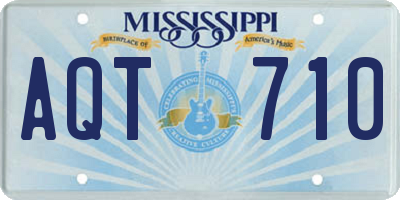 MS license plate AQT710