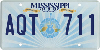 MS license plate AQT711