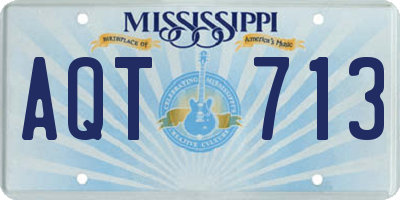 MS license plate AQT713