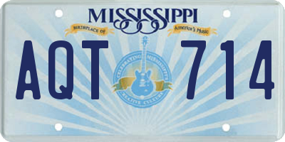 MS license plate AQT714
