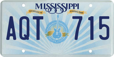 MS license plate AQT715