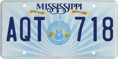 MS license plate AQT718