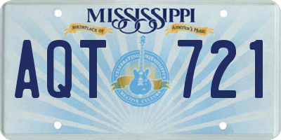 MS license plate AQT721