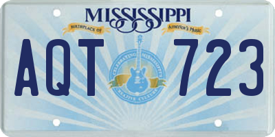 MS license plate AQT723